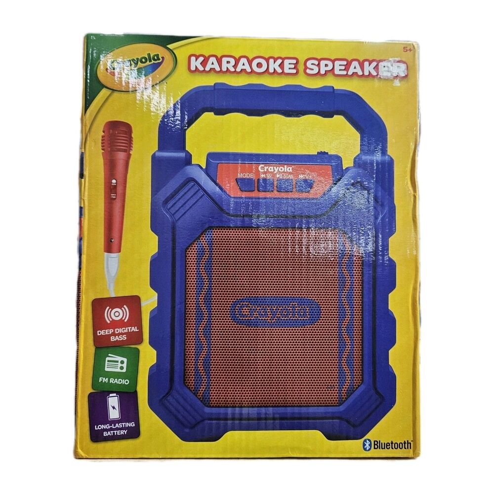 Crayola Karaoke Speaker and Microphone with Bluetooth and FM Radio New In Box